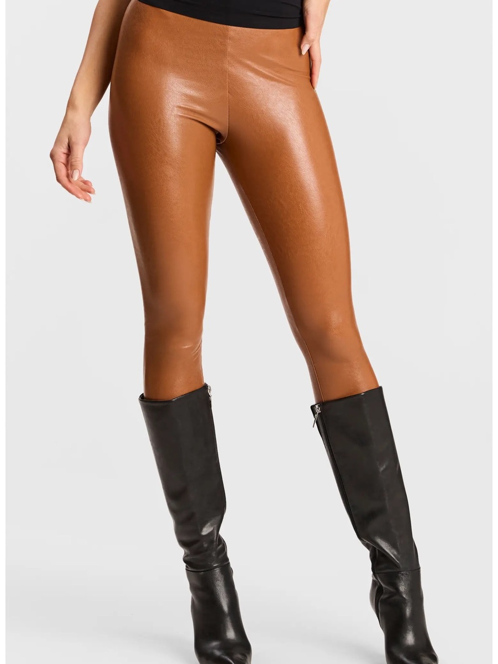 Commando Tan Faux Leather Leggings
